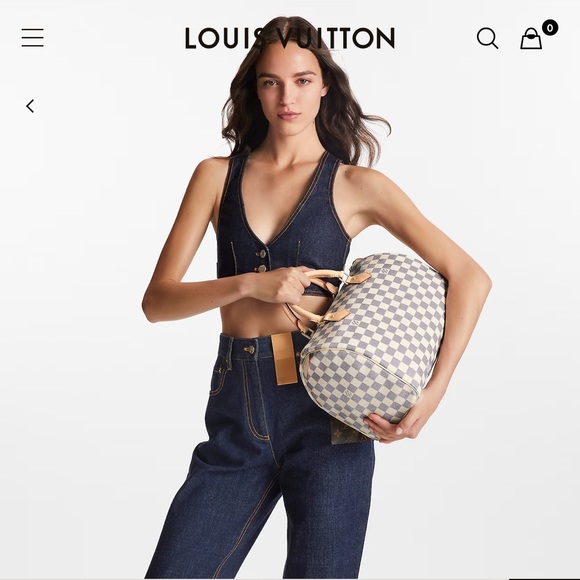 Louis Vuitton Speedy 30 in Damier Azur Canvas - Picture 15 of 16